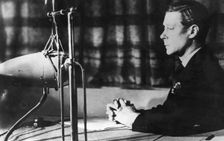 Edward VIII giving his abdication broadcast to the nation and the Empire, 11th December 1936