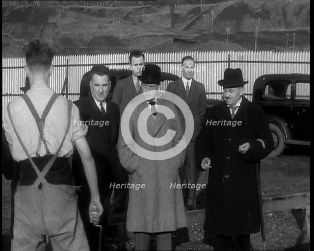 Edward VIII, His Majesty The King Standing with Others, 1936. Creator: British Pathe Ltd.