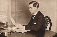 Edward VIII working in his office at St. James's Palace, London 1936