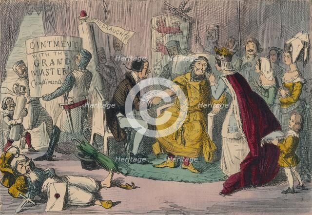 Edward's Arm in the hands of his Medical Advisers, 1850. Artist: John Leech