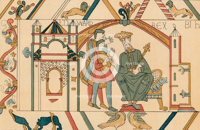 'Edward's instructions to Harold', (19th century?). Creator: Unknown.