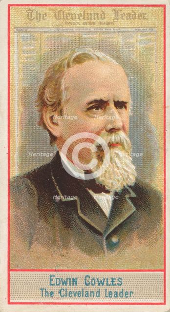 Edwin Cowles, The Cleveland Leader, from the American Editors series (N1) for Allen & Gint..., 1887. Creator: Allen & Ginter.
