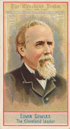 Edwin Cowles, The Cleveland Leader, from the American Editors series (N1) for Allen & Gint..., 1887. Creator: Allen & Ginter