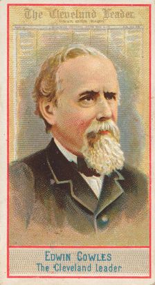Edwin Cowles, The Cleveland Leader, from the American Editors series (N1) for Allen & Gint..., 1887. Creator: Allen & Ginter