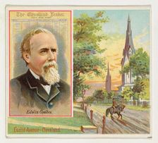 Edwin Cowles, The Cleveland Leader, from the American Editors series (N35) for Allen & Gin..., 1887. Creator: Allen & Ginter