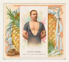Edwin Bibby, Catch as Catch Can- Wrestler, from World's Champions, Second Series (N43) for..., 1888. Creator: Allen & Ginter