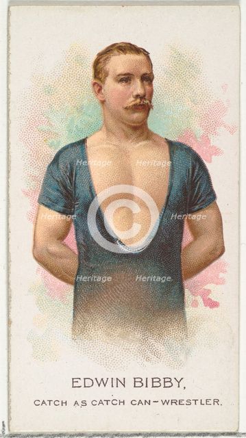 Edwin Bibby, Wrestler, from World's Champions, Series 2 (N29) for Allen & Ginter Cigarette..., 1888. Creator: Allen & Ginter.