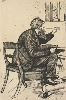 Edwin Edwards painting, 1850-1879. Creator: Charles Samuel Keene