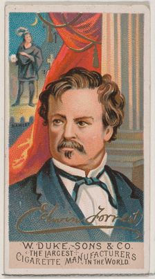 Edwin Forrest, from the series Great Americans (N76) for Duke brand cigarettes, 1888., 1888. Creator: Unknown