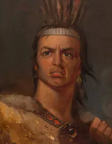 Edwin Forrest in the Role of Metamora, c. 1832. Creator: Frederick Styles Agate