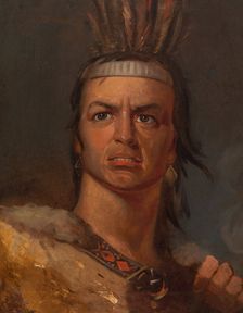 Edwin Forrest in the Role of Metamora, c. 1832. Creator: Frederick Styles Agate