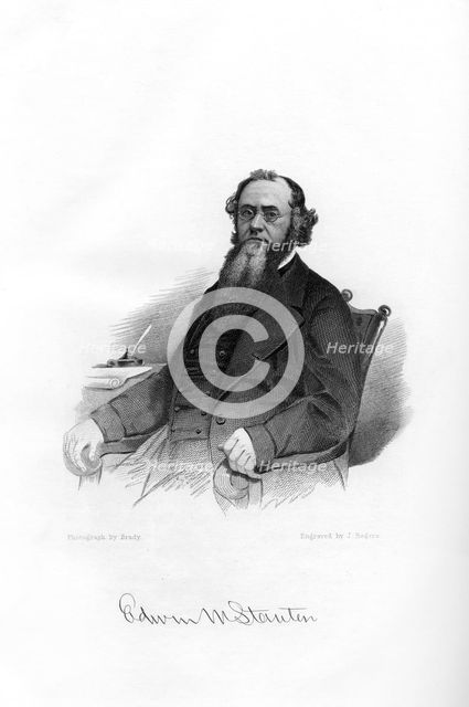 Edwin McMasters Stanton, American lawyer, politician, 1862-1867. Artist: Brady