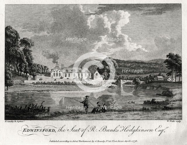 'Edwinsford, the seat of R Banks Hodgkinson Esq', Carmarthenshire, 1776. Artist: William Watts