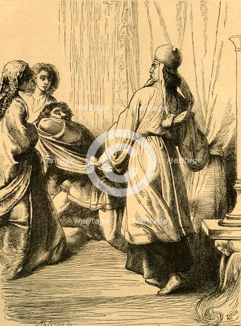 'Edwy dragged by Dunstan from the presence of Elgiva', c1890. Creator: Unknown.