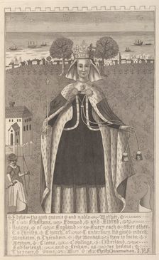 Edyve, the good queen and noble mother to Etheltane, Edmund and Eldred, Kinges of England, 1777. Creator: John Bayly