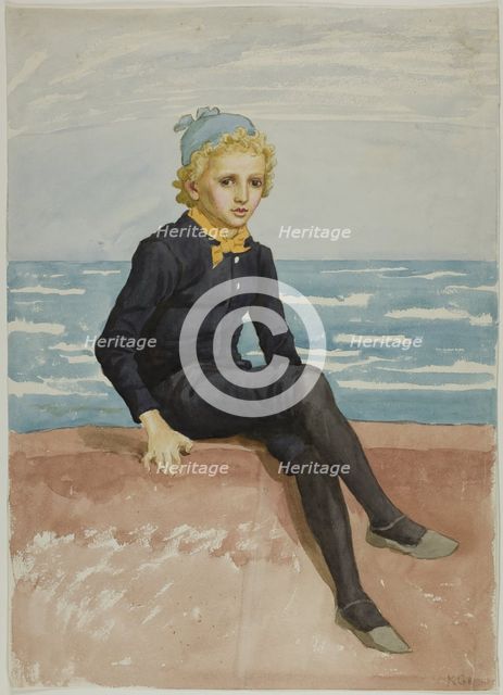 Eddie at the Seashore, n.d. Creator: Catherine Greenaway.