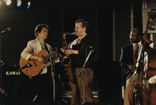 Eddie Jones, Howard Alden, Scott Hamilton, Newport Festival Allstars, North Sea Jazz Festival, 1992 Creator: Brian Foskett