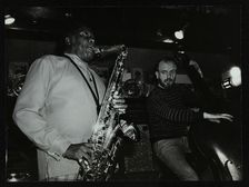 Eddie Lockjaw Davis and Jim Richardson playing at The Bell, Codicote, Hertfordshire, 1982. Artist: Denis Williams