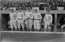 Eddie Murphy, John "Shano" Collins, Joe Jackson, Happy Felsch, and Nemo Leibold, Chicago AL..., 1917 Creator: Bain News Service