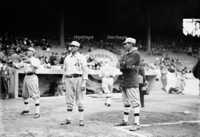 Eddie Plank & Chief Bender, Philadelphia, AL (baseball), 1911. Creator: Bain News Service.