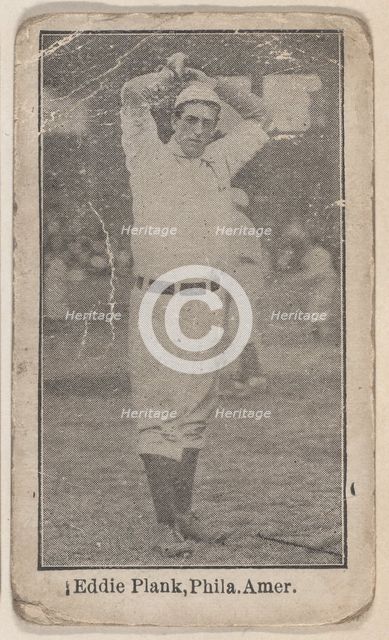 Eddie Plank, Philadelphia, American League, from the Baseball Players set (W500), ca. 1915. Creator: Unknown.