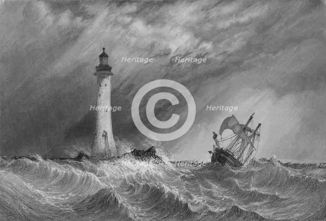 'Eddystone Light-House', 1836. Artist: William Bernard Cooke.