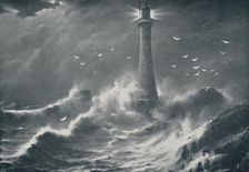 Eddystone Lighthouse 1910. Artist: Valentine & Sons Ltd