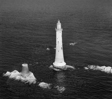 Eddystone Lighthouse and the foundations of Smeaton's Tower, Plymouth, Devon, 1948. Artist: Aerofilms