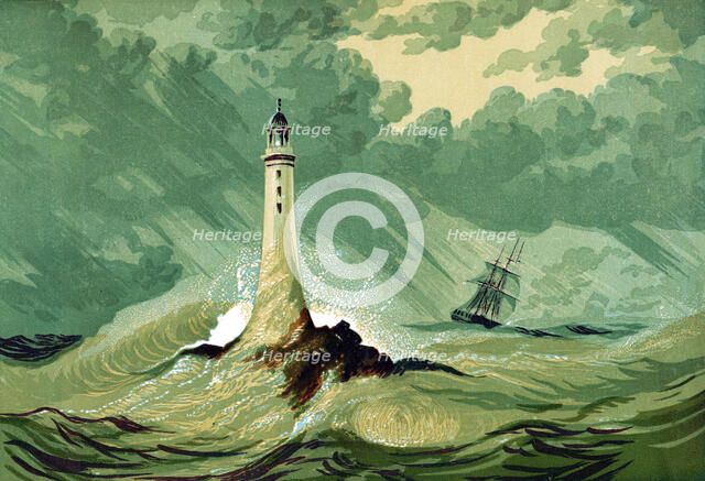 Eddystone Lighthouse, c1850. Artist: Unknown