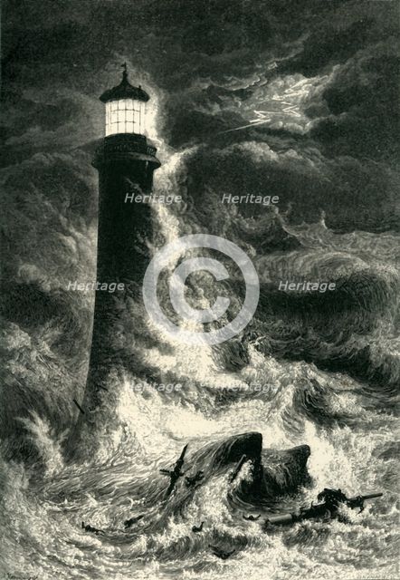 'Eddystone Lighthouse', c1870.