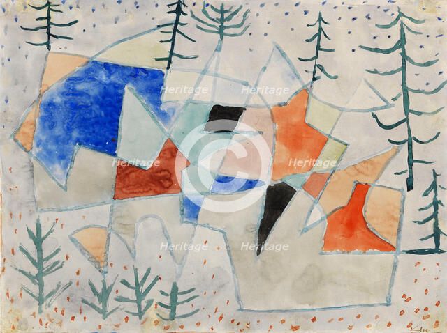 Edelklippe (Noble cliff), 1933. Creator: Klee, Paul (1879-1940).