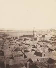 Edfou, Aspect Générale de la Ville Vue de la Plateforme Centrale du Py..., 1851-52, printed 1853-54. Creator: Félix Teynard
