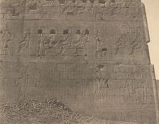 Edfu-Sculptures and Inscriptions on Oriental Face, 1854. Creator: John Beasley Greene