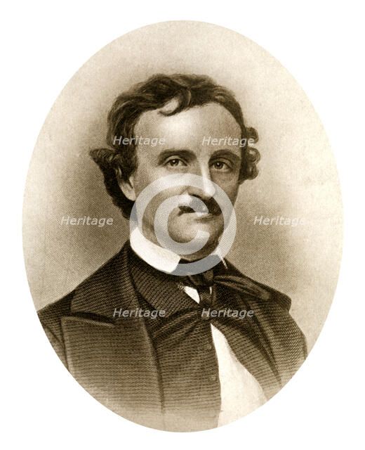 Edgar Allan Poe, American poet, short story writer, editor and critic, (1909). Artist: Unknown