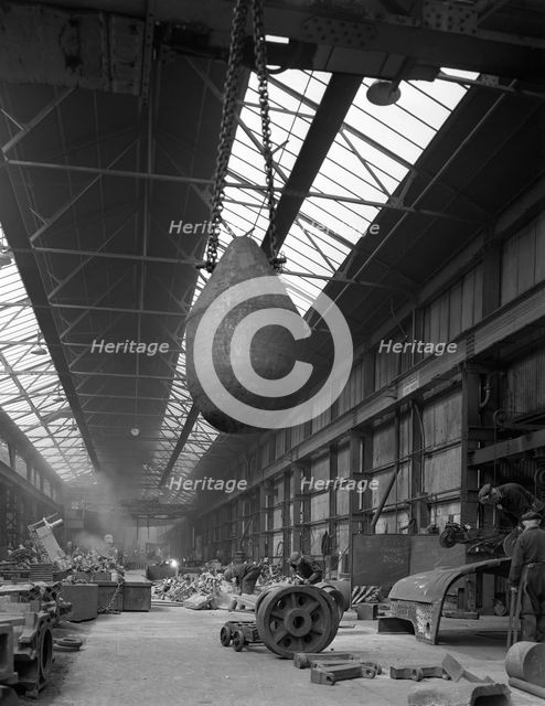 Edgar Allen steel foundry, Meadowhall, Sheffield, South Yorkshire, 1962.  Creator: Michael Walters.