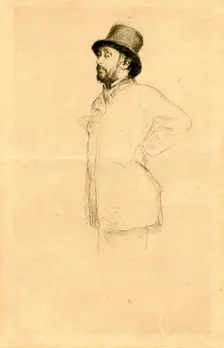 Edgar Degas au chapeau. Creator: Desboutin, Marcellin Gilbert (1823-1902)