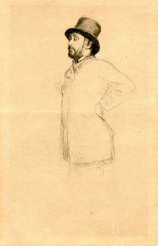 Edgar Degas au chapeau. Creator: Desboutin, Marcellin Gilbert (1823-1902)