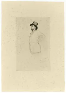 Edgar Degas, Standing, 1876. Creator: Marcellin Desboutin