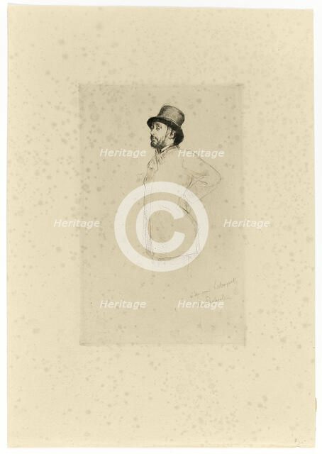 Edgar Degas, Standing, 1876. Creator: Marcellin Desboutin.