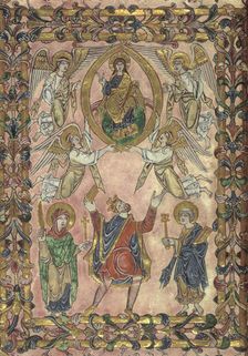 Edgar offers charter to Christ, 966. Creator: Unknown