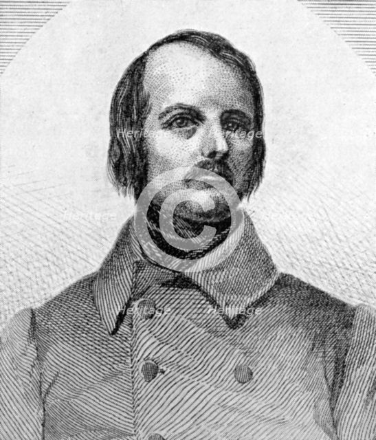 Edgar Quinet, French historian and man of letters, mid-19th century.Artist: E Leguay