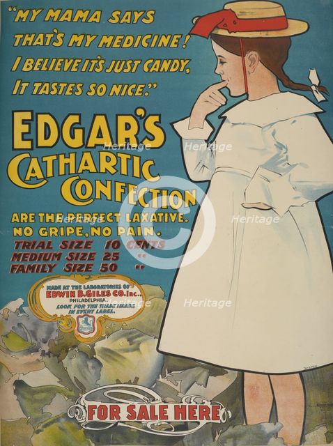 Edgar's cathartic confection, c1895 - 1917. Creator: Unknown.