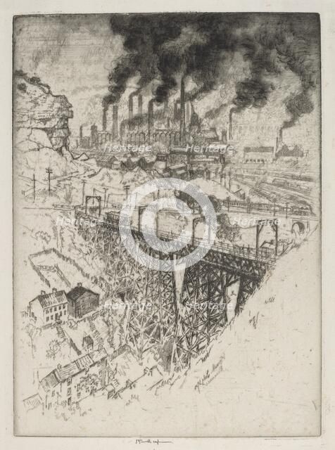 Edgar Thomson Works, Bessemer, 1909. Creator: Joseph Pennell.