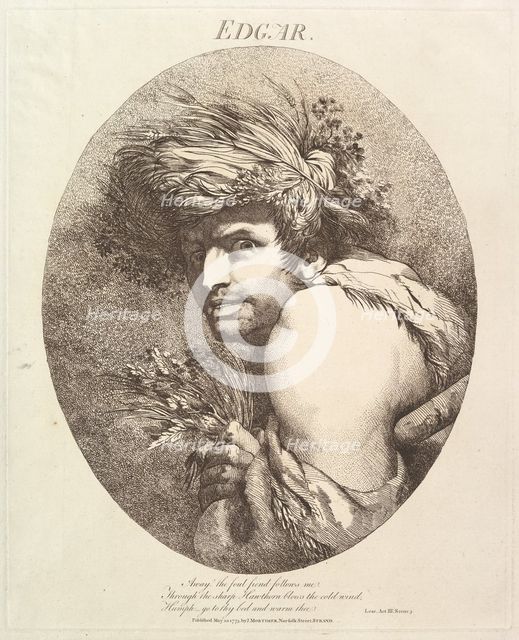 Edgar (Twelve Characters from Shakespeare), May 20, 1775. Creator: John Hamilton Mortimer.