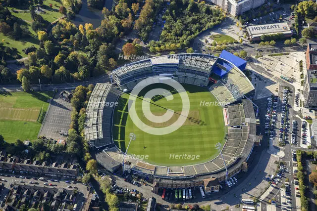 Edgbaston Cricket Ground, home to Warwickshire County Cricket Club, Birmingham, 2024. Creator: Damian Grady.