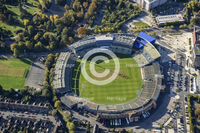 Edgbaston Cricket Ground, home to Warwickshire County Cricket Club, Birmingham, 2024. Creator: Damian Grady.