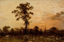 Edge of the Forest, Sun Setting, between c1845 and c1846. Creator: Theodore Rousseau