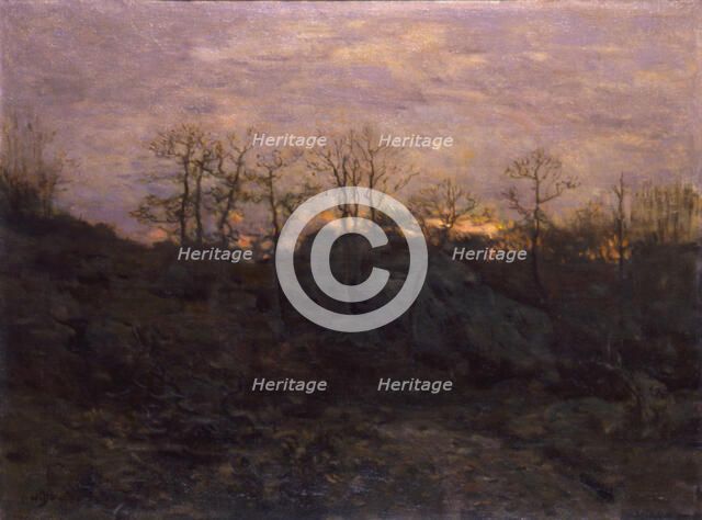 Edge of the Forest, Twilight, ca. 1890. Creator: Charles H. Davis.