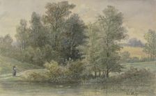 Edge of the forest with stream, c1882. Creator: Jacob Hoffmann