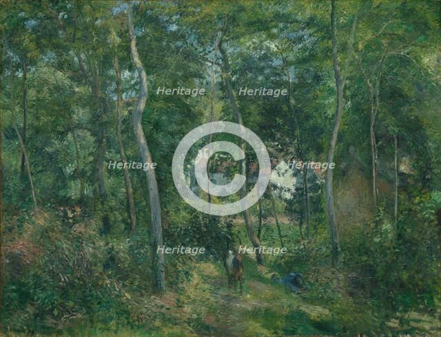Edge of the Woods Near LHermitage, Pontoise, 1879. Creator: Camille Pissarro (French, 1830-1903).